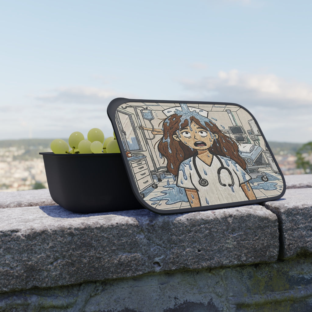 Nurse Emergency Splash PLA Bento Box with Utensils