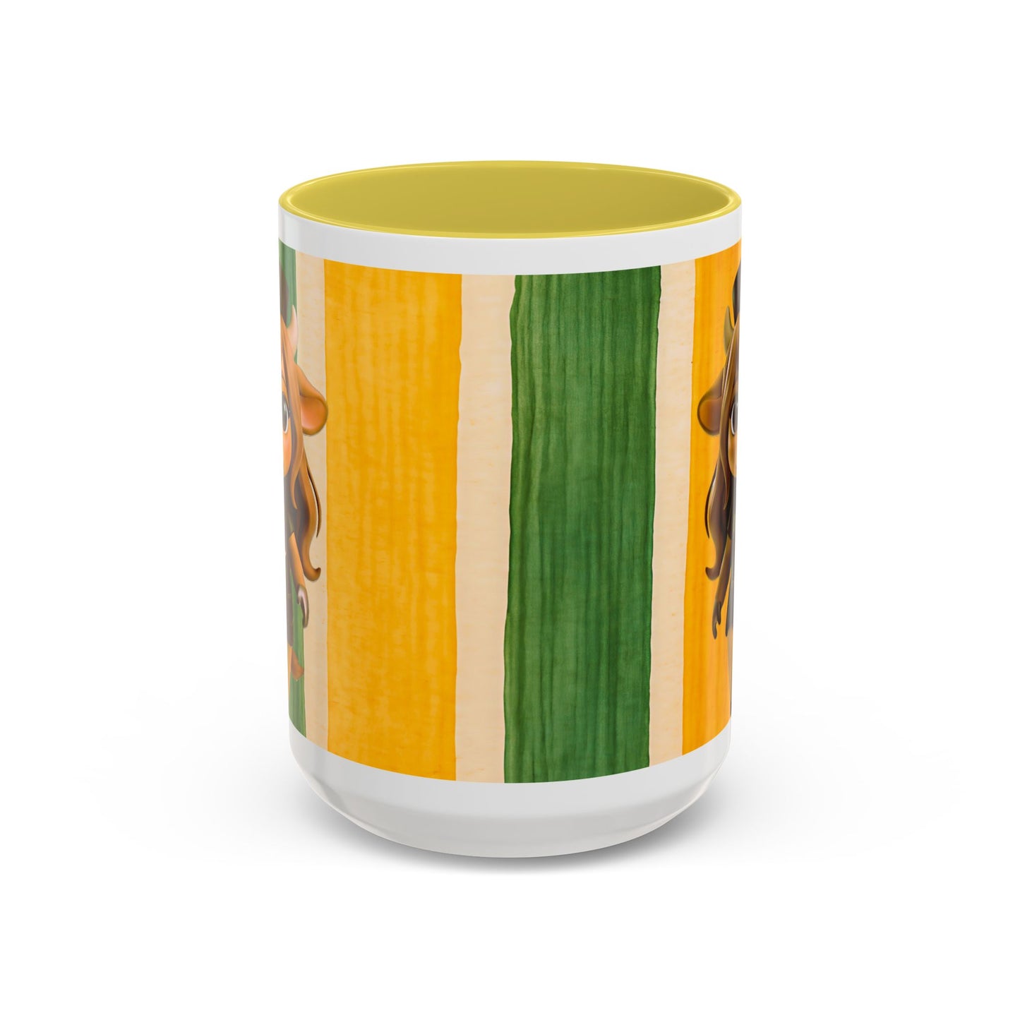 Cute Nurse Calf Coffee Mug – Colorful Striped 11oz/15oz Gift for Nurses & Vet Techs