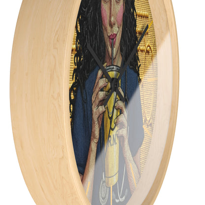 Wall Clock —RN Nurse Drinking  Illustration | Gift for Nurses