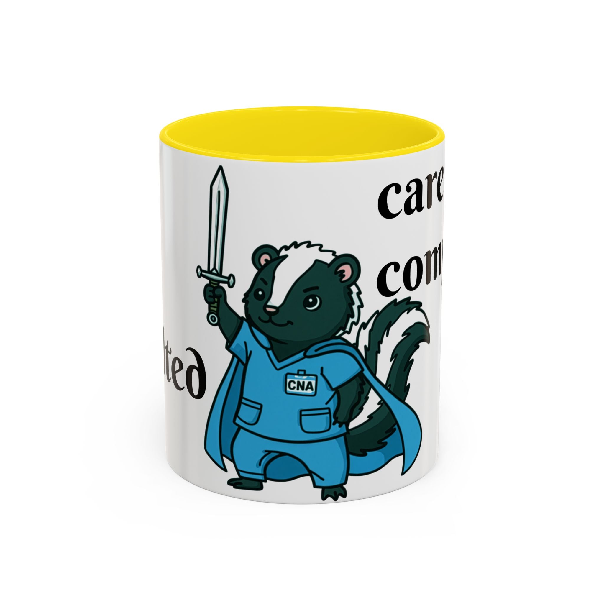 CNA Skunk Warrior Accent Coffee Mug — "Funk defeated,Care Completed"
