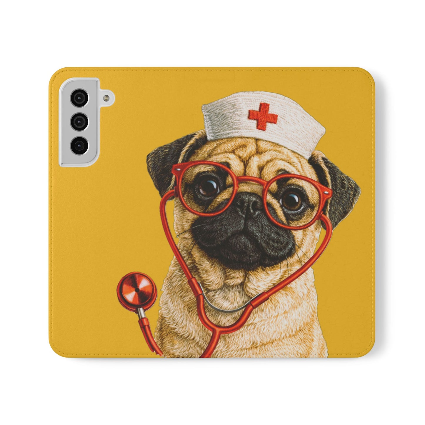 Pug Nurse Flip Phone Case – Cute Medical Phone Cover