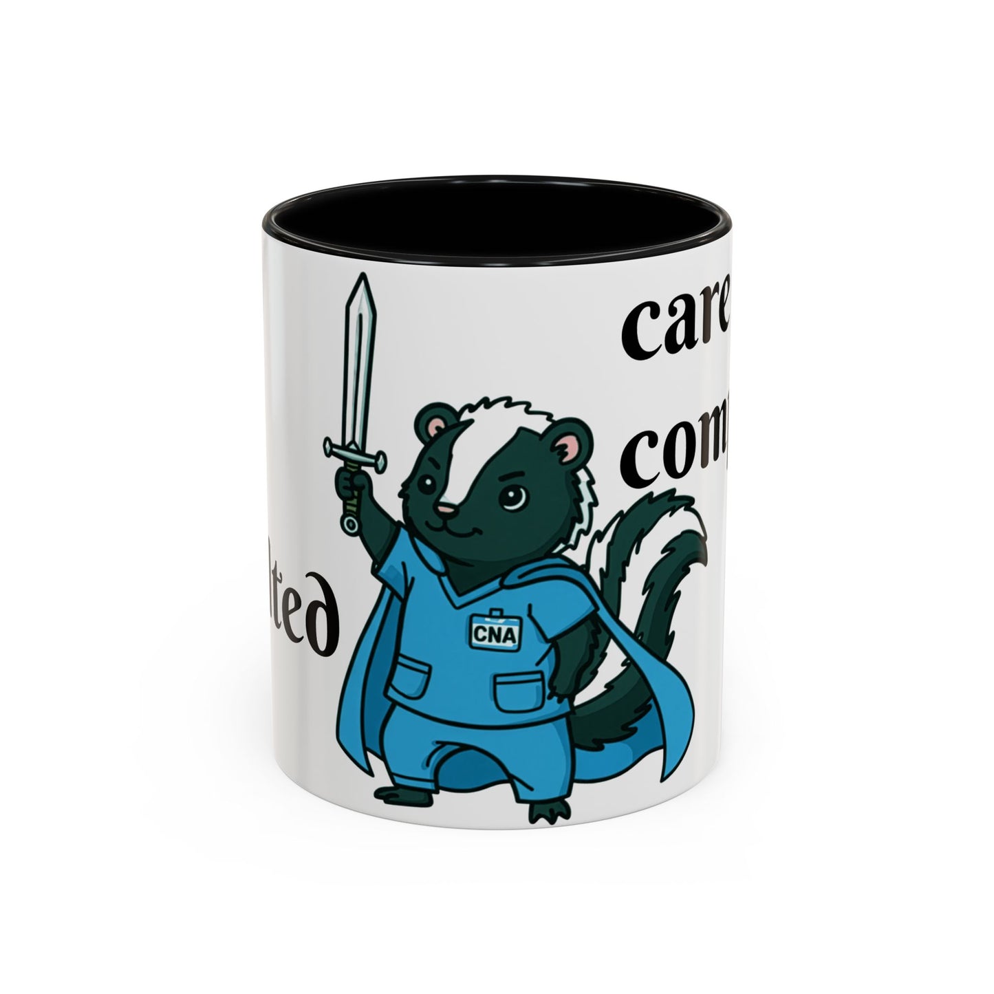 CNA Skunk Warrior Accent Coffee Mug — "Funk defeated,Care Completed"