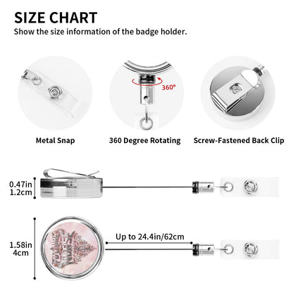 Future Nurse Force – “Pink Power” Heavy Duty Metal Badge Reel