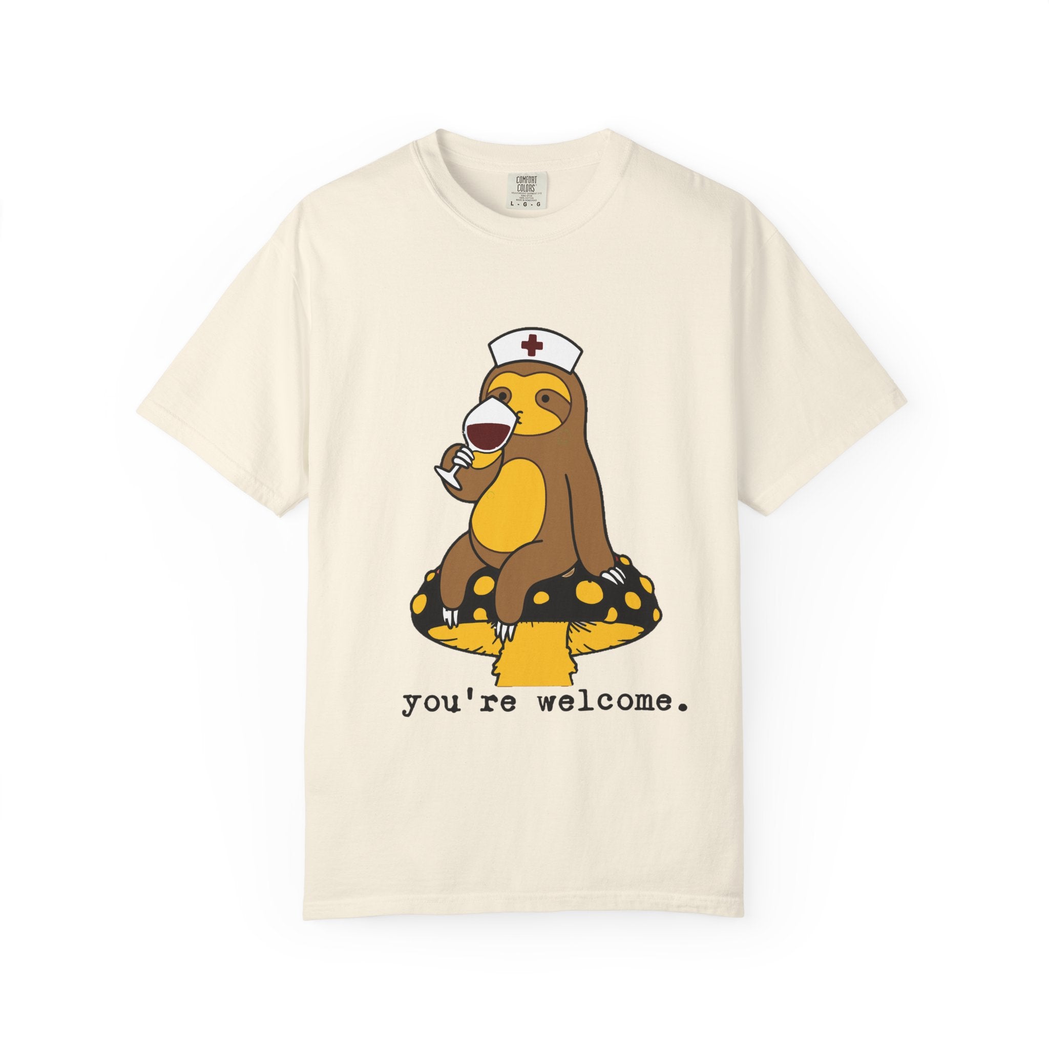 Sloth Nurse T-Shirt — Thanking you for Her Service  Cute, Funny Medical Gift