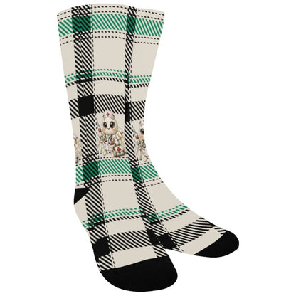 Trending Kawaii White Spider Nurse Crew Socks