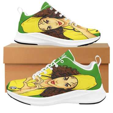 Curly‑Crowned Care™ Yellow Nurse Pride Sneaker