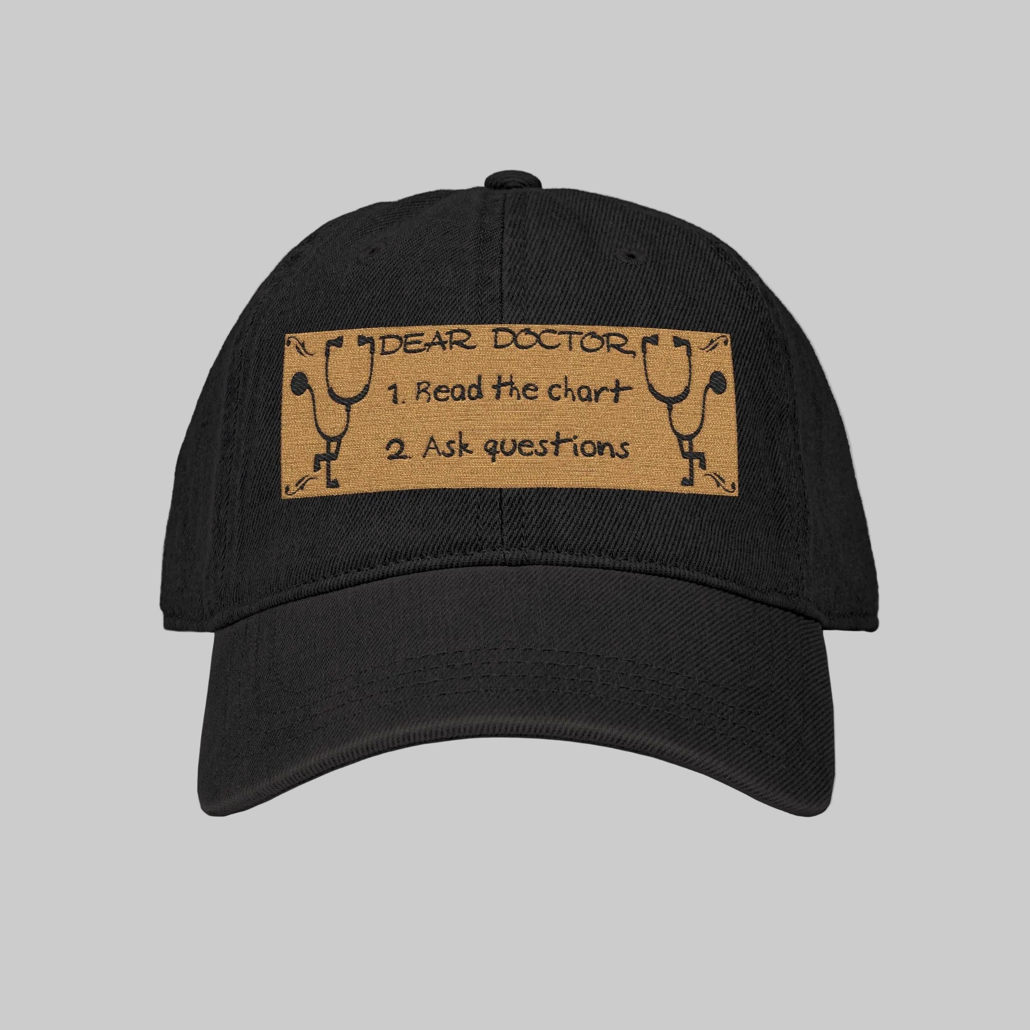 Embroidered Denim Hat — "Doctors Ask Nurses First" Funny Nurse Gift