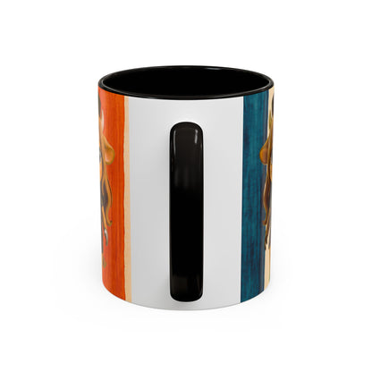 Cute Nurse Calf Coffee Mug – Colorful Striped 11oz/15oz Gift for Nurses & Vet Techs