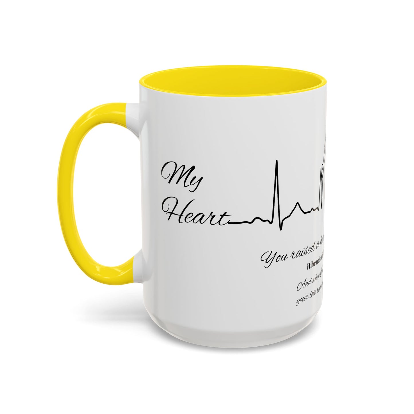 Mothers Day Mug Accent Coffee Mug (11, 15oz) The Heart Behind My Scrubs