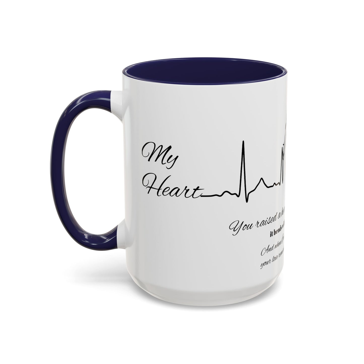 Mothers Day Mug Accent Coffee Mug (11, 15oz) The Heart Behind My Scrubs