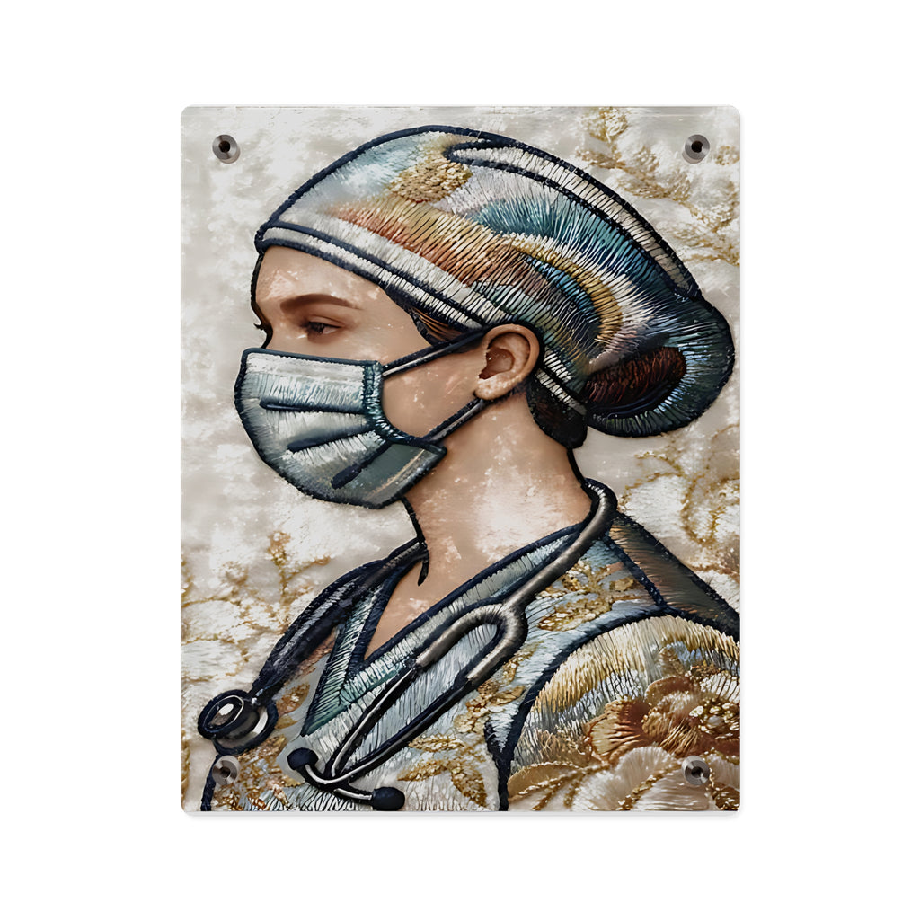 Guardian in Stitches – Acrylic Tribute to healthcare Heroes