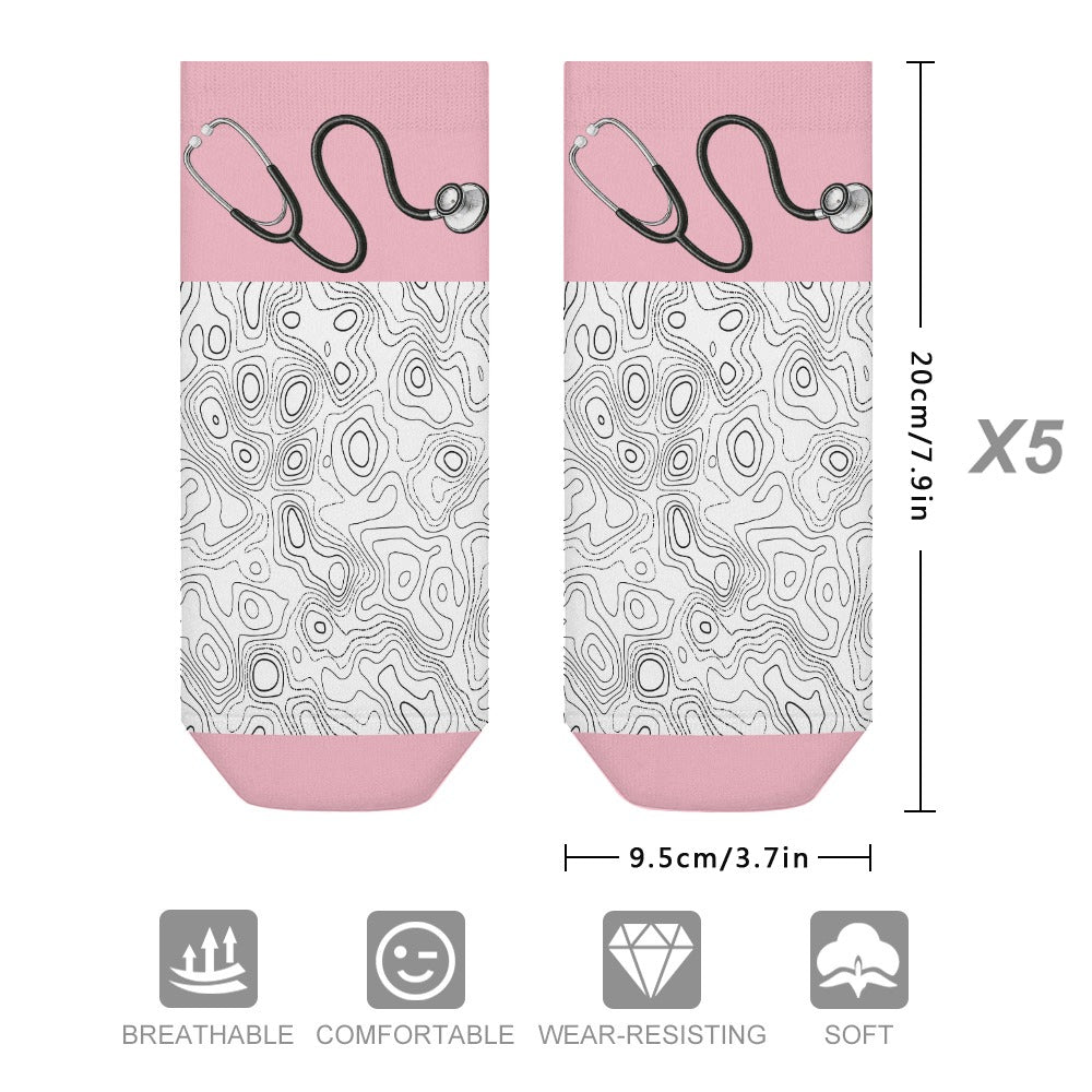 - Luxe Stethoscope Terrain Socks — BluTokyo Edition (5 Pairs Of The Same Picture)
