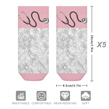 - Luxe Stethoscope Terrain Socks — BluTokyo Edition (5 Pairs Of The Same Picture)