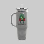 40oz Insulated Travel Mug — Boxing Nurse Frog "Healing with a Left Hook"
