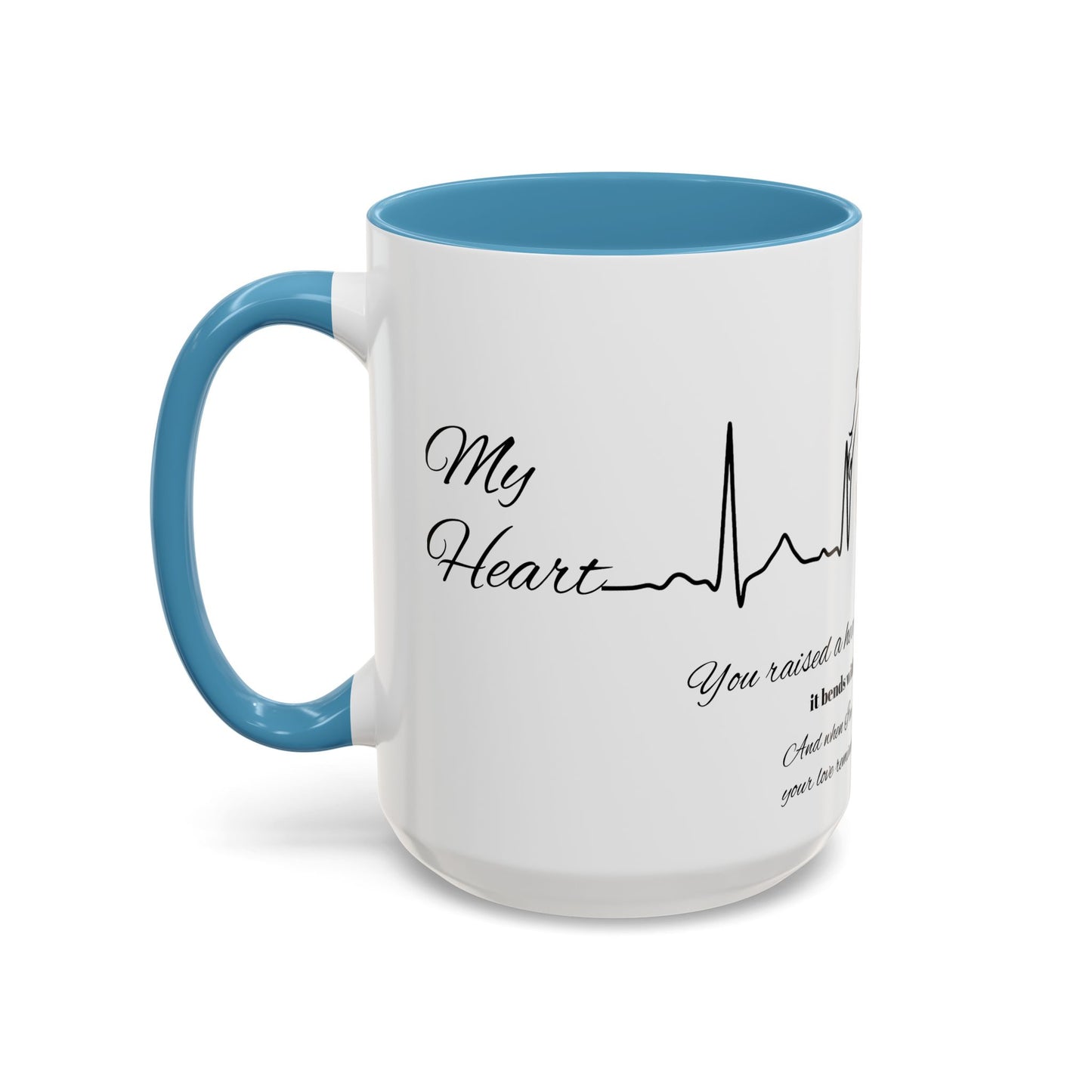 Mothers Day Mug Accent Coffee Mug (11, 15oz) The Heart Behind My Scrubs
