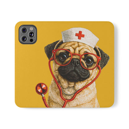 Pug Nurse Flip Phone Case – Cute Medical Phone Cover
