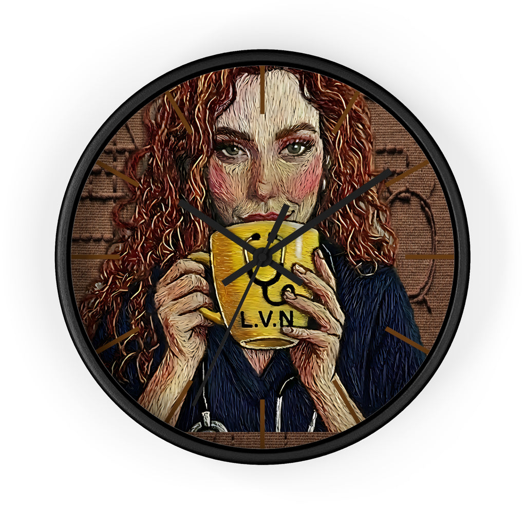 Wall Clock — Artisan Portrait Nurse  (L.V.N.) Decorative Home Clock