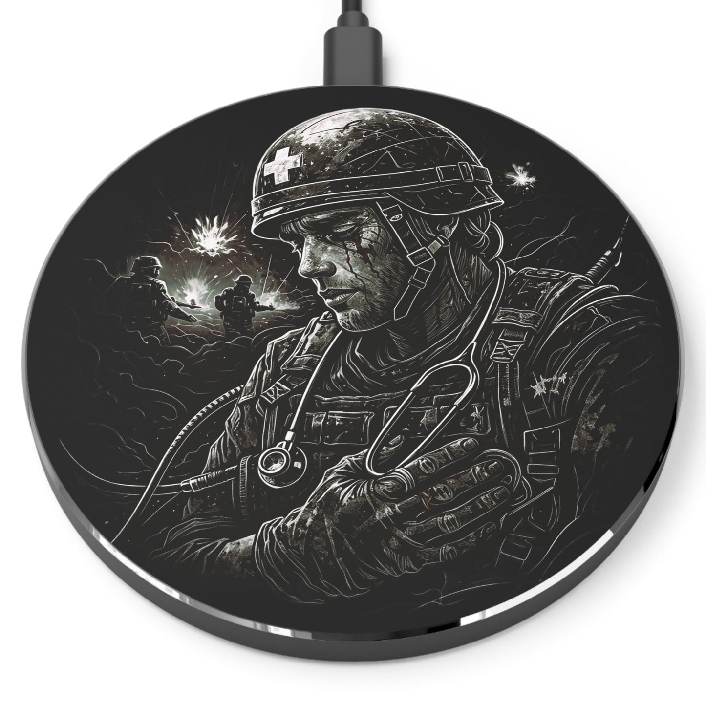 Wireless Charger — Tactical Combat Medic Design Wireless Charger (Military Paramedic)