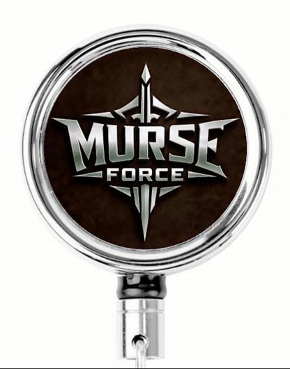 Murse Force – “Tactical Mode” Heavy Duty Metal Badge Reel