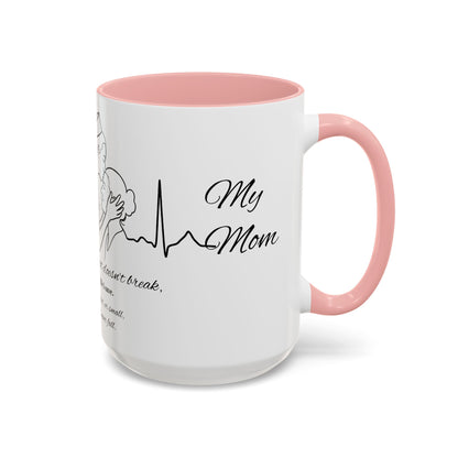 Mothers Day Mug Accent Coffee Mug (11, 15oz) The Heart Behind My Scrubs