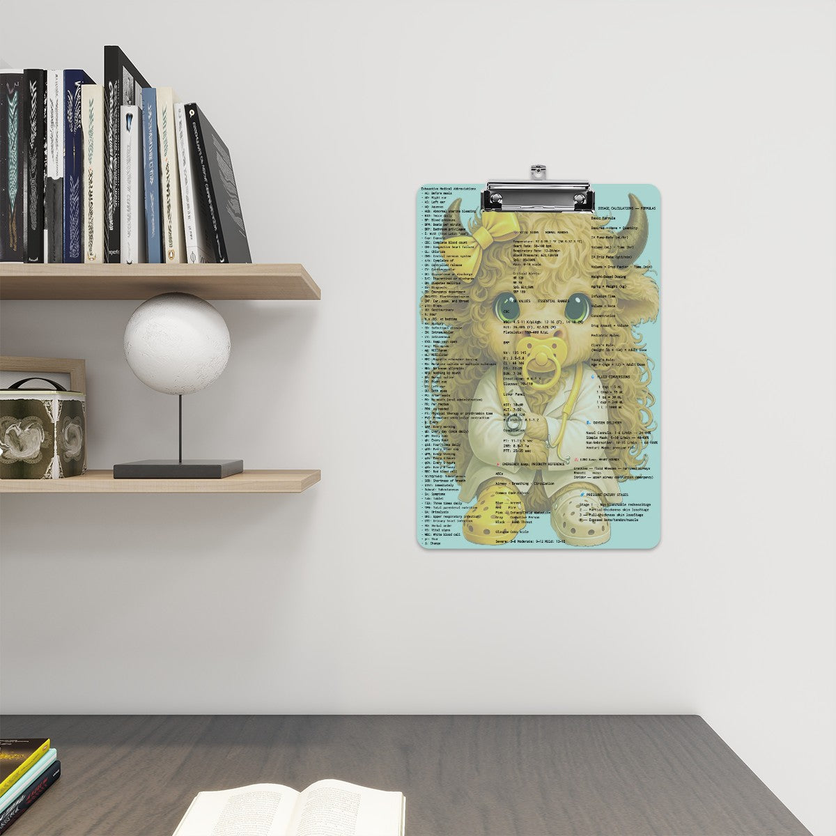 Baby Highland Cow Badge Reel – Yellow Bow Cutie Edition
