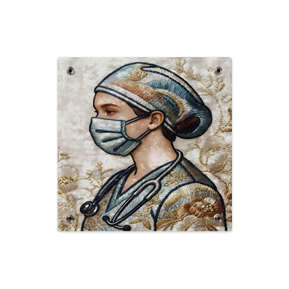 Guardian in Stitches – Acrylic Tribute to healthcare Heroes