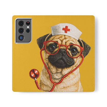 Pug Nurse Flip Phone Case – Cute Medical Phone Cover
