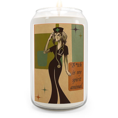 Retro B*tch is my spirit animal Soy Candle — 13.75 oz Scented Jar