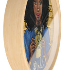 RN Coffee Nurse Wall Clock — Black Nurse Gift for Registered Nurses