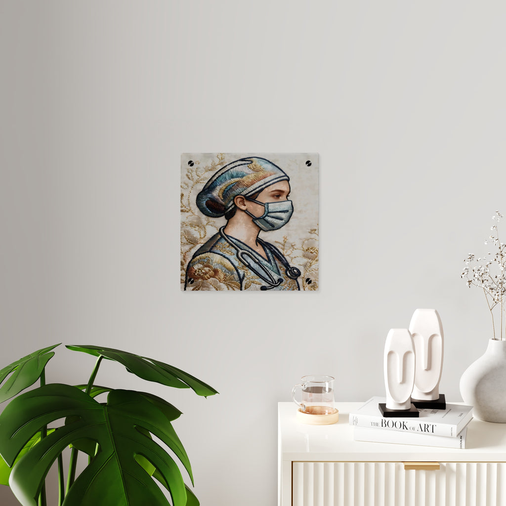Guardian in Stitches – Acrylic Tribute to healthcare Heroes