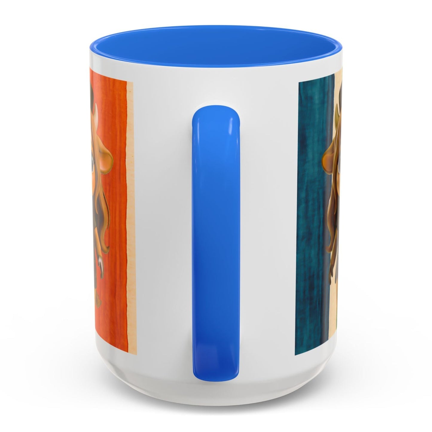 Cute Nurse Calf Coffee Mug – Colorful Striped 11oz/15oz Gift for Nurses & Vet Techs