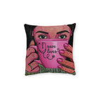 Nurse Square Pillow — Pink Back (Exclusive Design)