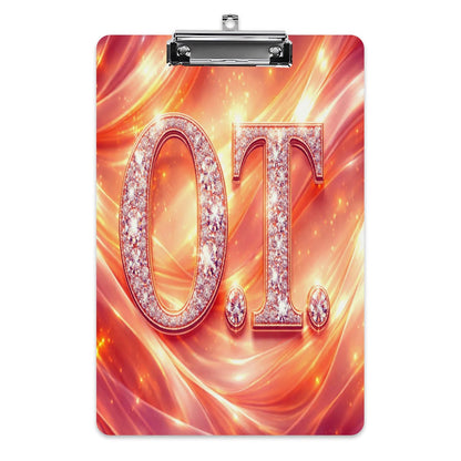 O.T. Clipboard – Golden Flow, Therapy Glow-Acrylic Clipboard