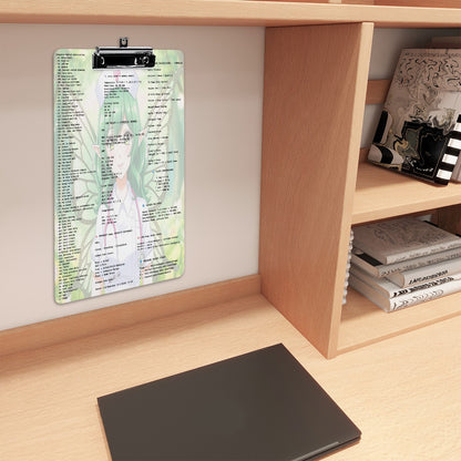 BluTokyo Emerald Wing  – Dual‑Sided Design Acrylic Clipboard