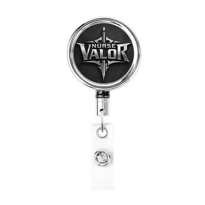 Nurse Valor – “Shield & Shift” Edition-Heavy Duty Metal Badge Reel