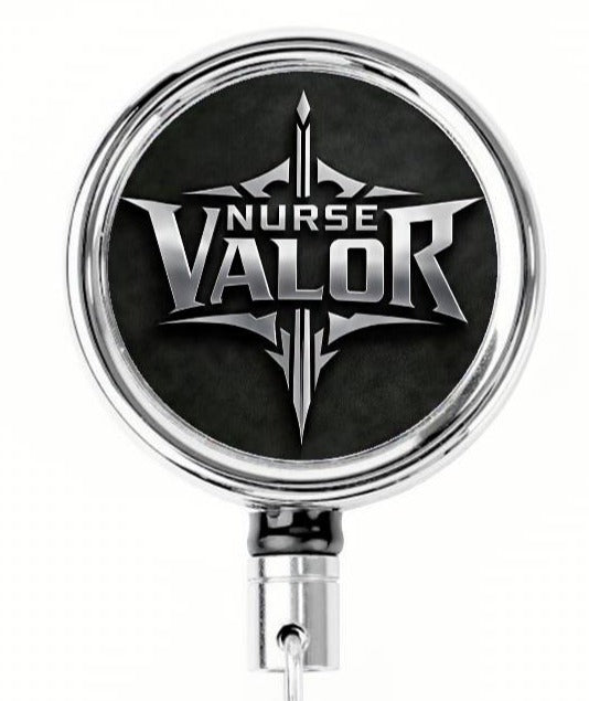 Nurse Valor – “Shield & Shift” Edition-Heavy Duty Metal Badge Reel