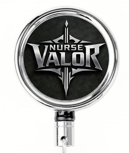 Nurse Valor – “Shield & Shift” Edition-Heavy Duty Metal Badge Reel