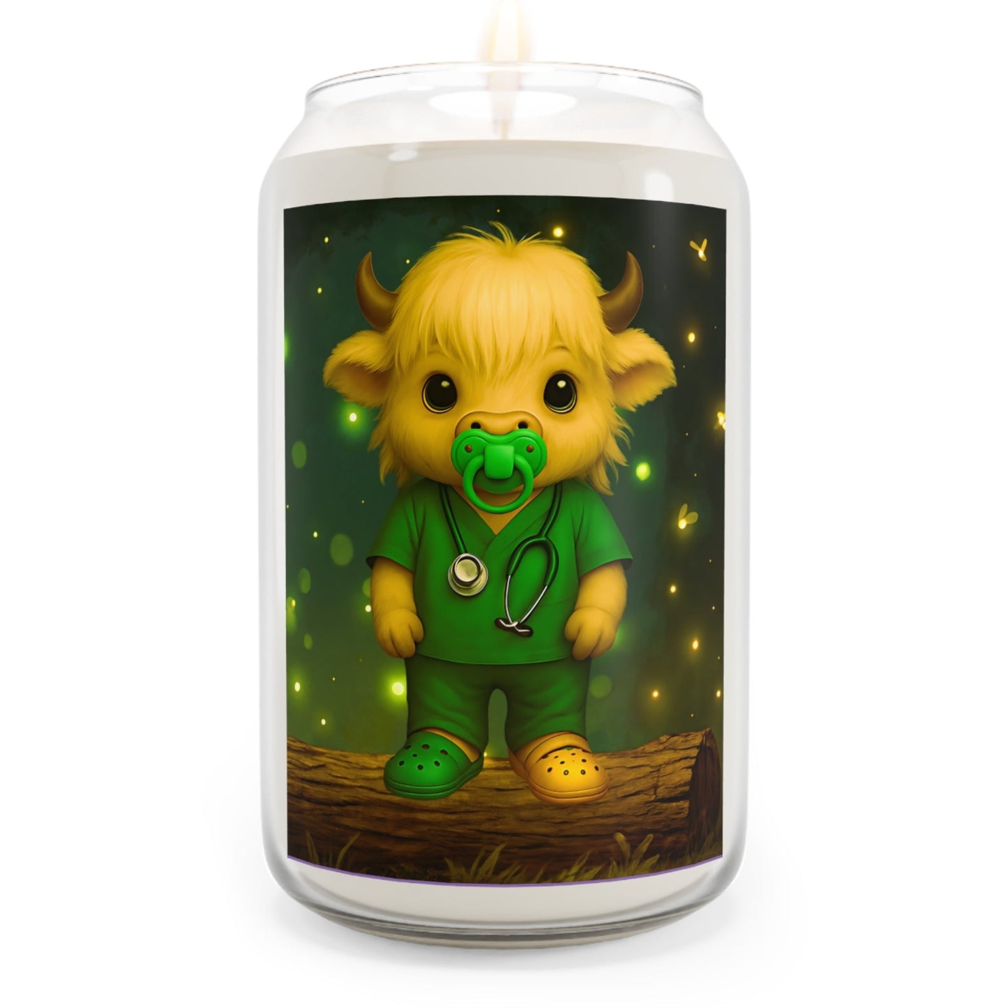 Cute Highland Cow Nurse Scented Soy Candle — 13.75oz