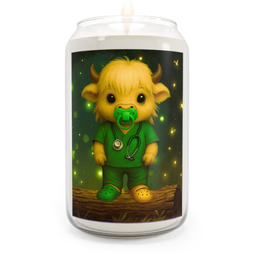 Cute Highland Cow Nurse Scented Soy Candle — 13.75oz