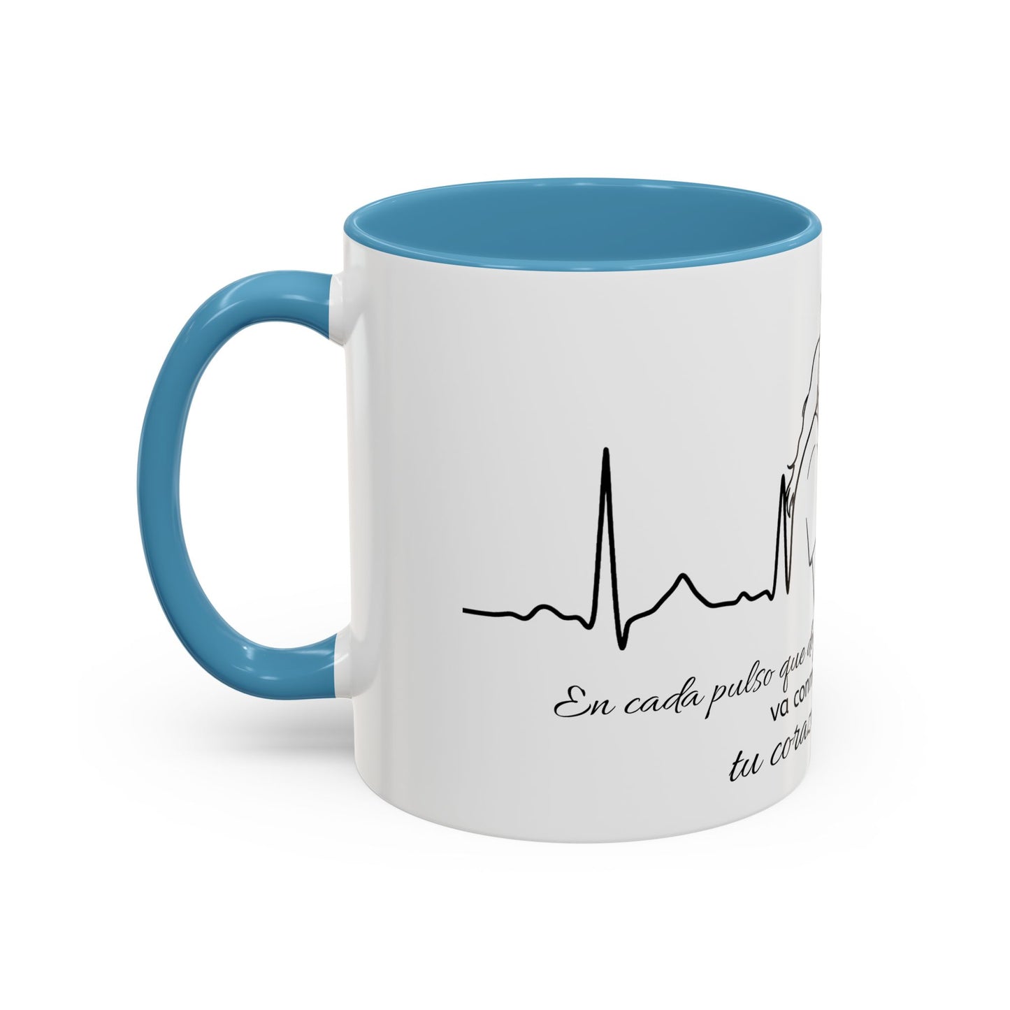 Nurse & Mom Tribute Coffee Mug – "Va conmigo, mamá, en mi corazón tu latido"