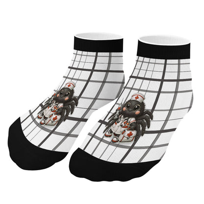 - Little Nurse Spider Socks — Cute Creepy‑Crawly Care (5 Pairs Of The Same Picture)