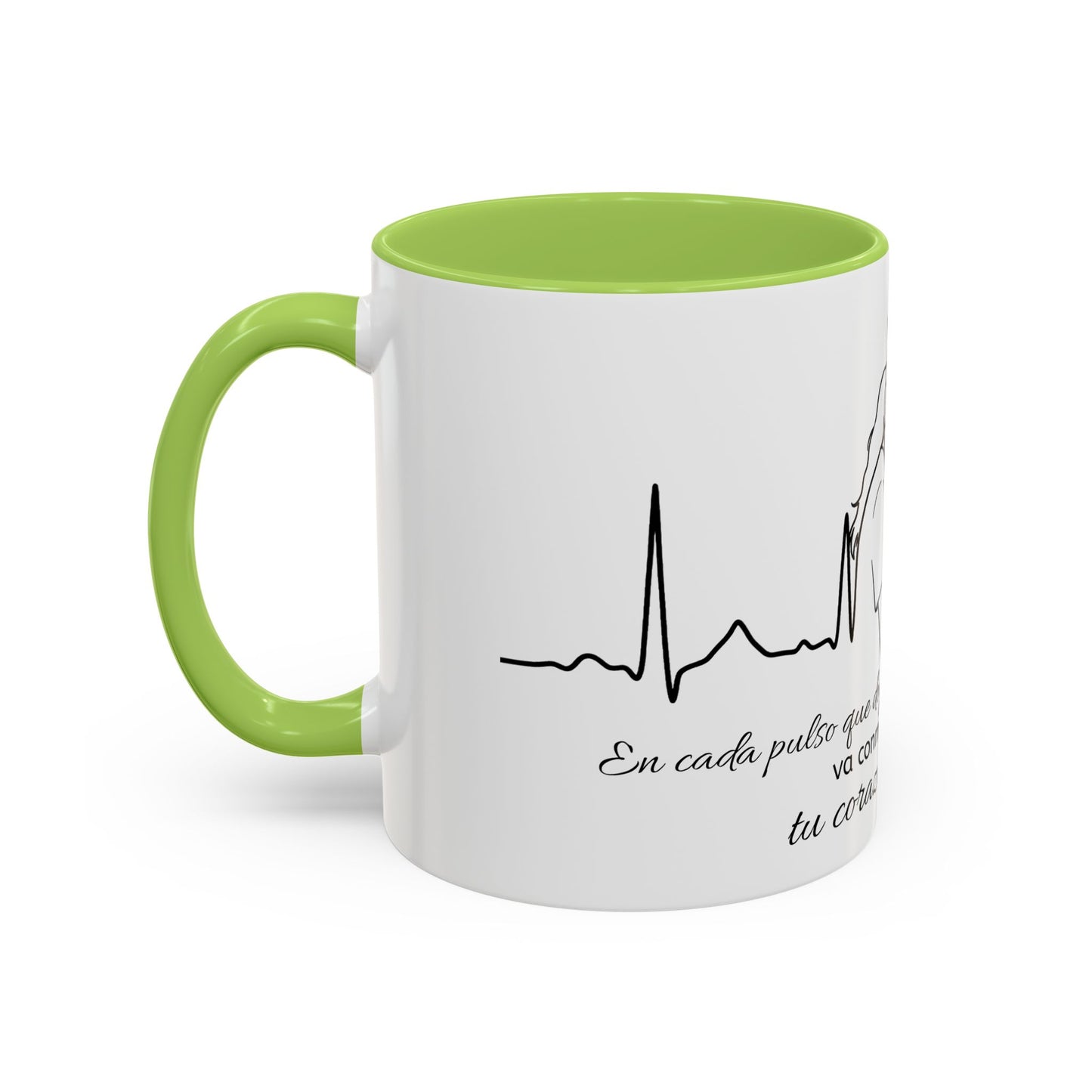Nurse & Mom Tribute Coffee Mug – "Va conmigo, mamá, en mi corazón tu latido"