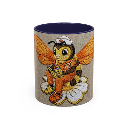 Bee Nurse Coffee Mug — Cute ‘Sleep Phy’ Floral Accent Mug (11/15oz)