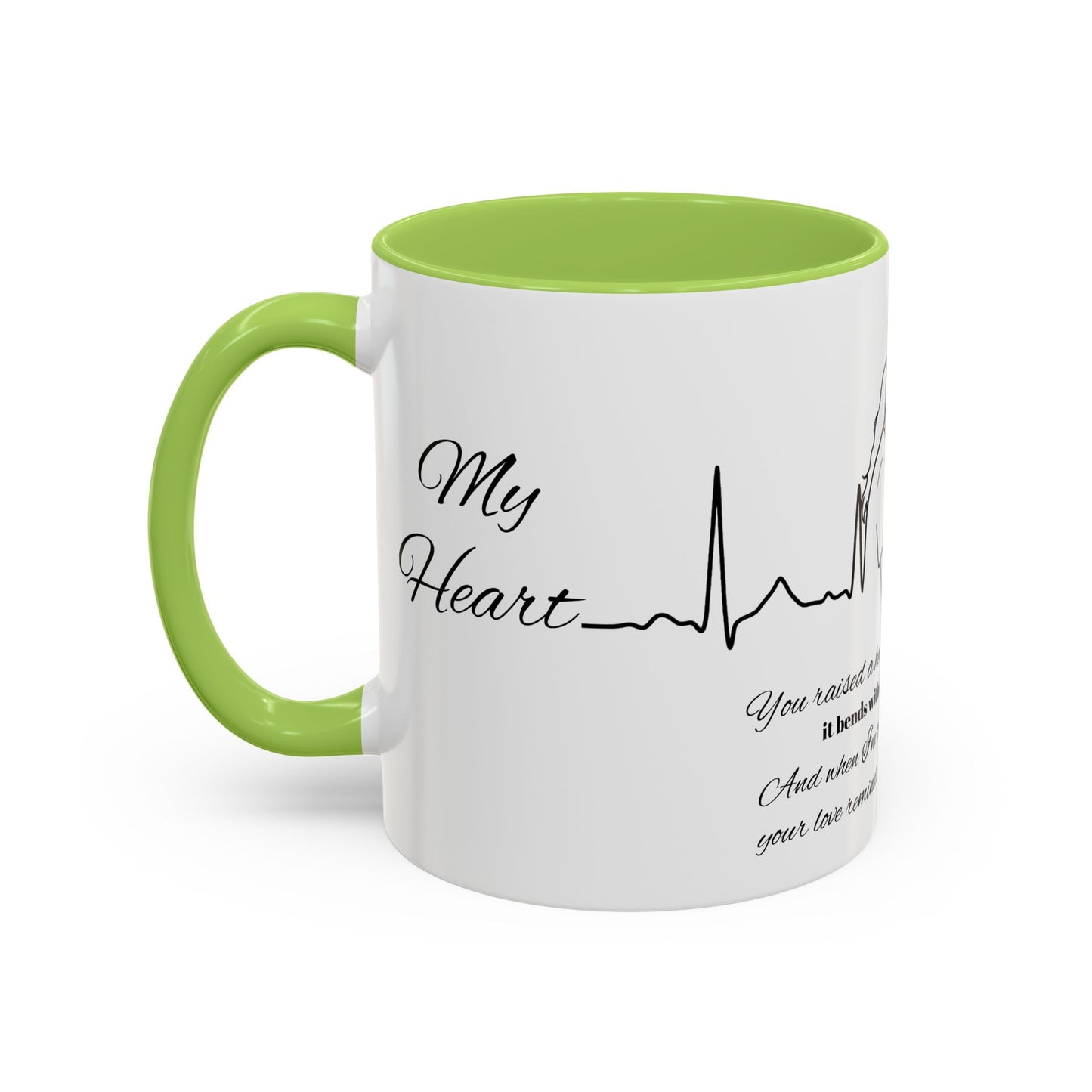 Mothers Day Mug Accent Coffee Mug (11, 15oz) The Heart Behind My Scrubs