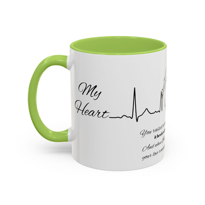 Mothers Day Mug Accent Coffee Mug (11, 15oz) The Heart Behind My Scrubs