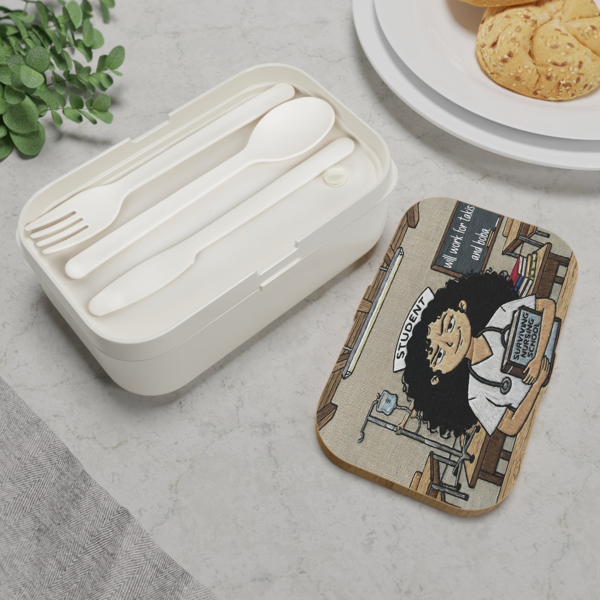 Will Work for Takis & Boba” Student Nurse Bento Box