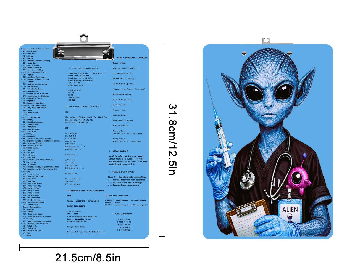 Galactic Medic Reference Duo Acrylic Clipboard