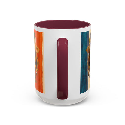 Cute Nurse Calf Coffee Mug – Colorful Striped 11oz/15oz Gift for Nurses & Vet Techs
