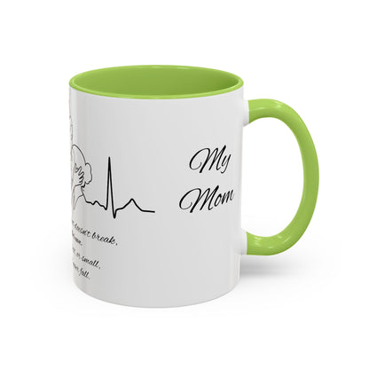 Mothers Day Mug Accent Coffee Mug (11, 15oz) The Heart Behind My Scrubs