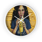 Wall Clock —RN Nurse Drinking  Illustration | Gift for Nurses